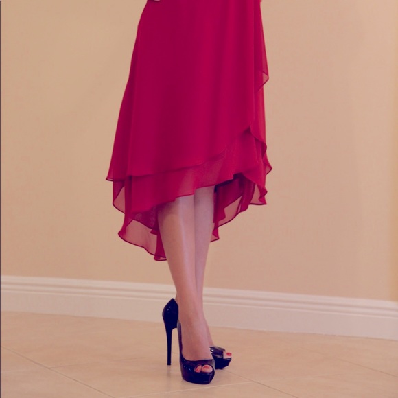 Alfred Angelo high low red dress - Picture 2 of 5